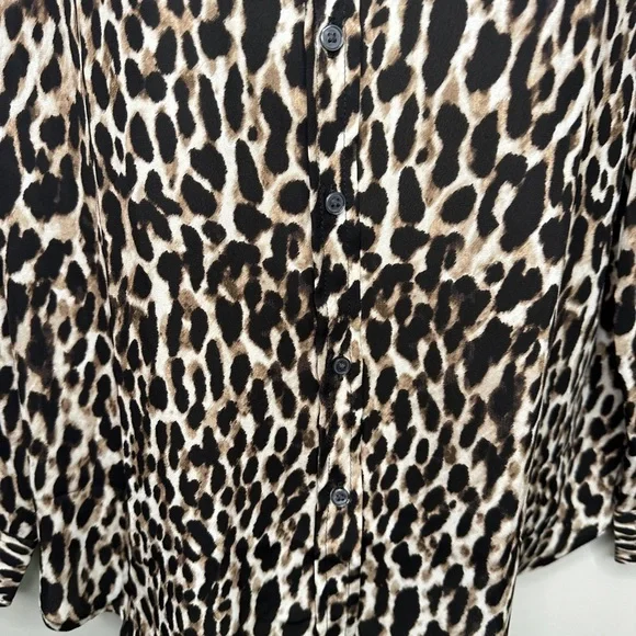Banana Republic Dillon Classic Fit Long Sleeve Animal Print Medium - Picture 14 of 14